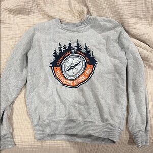 Gray Adventure Compass Sweater
